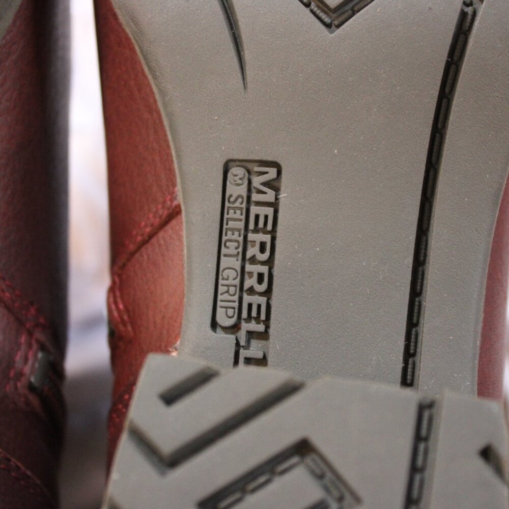Merrell Shiloh II Burgundy Leather Ankle Boots Women’s NWOB Size 11 - Picture 11 of 15
